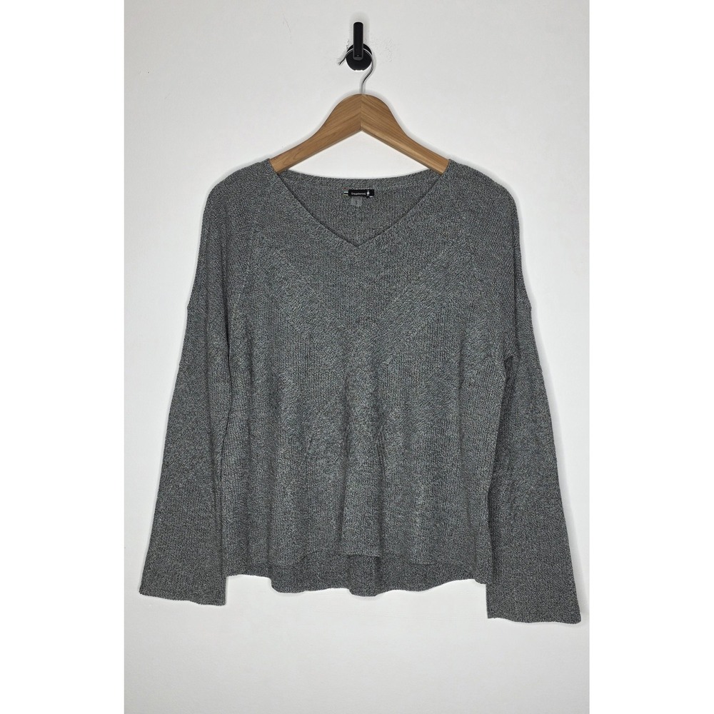 Smartwool Shadow Pine Cable V-Neck Sweater Horizon Heather Gray Women's Small